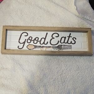 Wooden Framed 'Good Eats' Wall Art